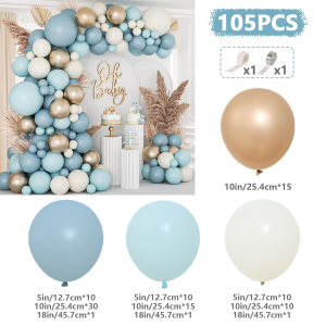Macaron Dirty Baby Blue Balloon Garland Arch Kit Birthday Party Decoration Kids Boy Baby Shower Ballons Wedding Party Supplies