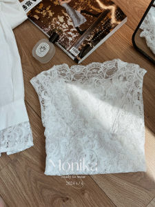 plus Size Womens Lace Patchwork Loose Casual White Shirt Outerwear Thin Design Trendy Commute Style Long Sleeve Cotton Top