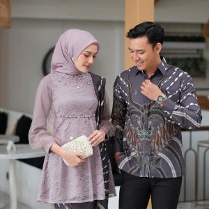 Batik Nafastore Couple Almira Tunik Set Kebaya Pasangan untuk Wisuda & Lamaran