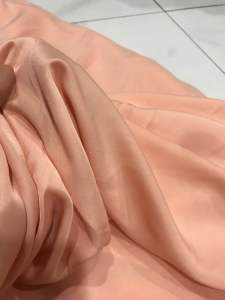 Vải Lụa tơ Hàn màu cam sữa mềm rũ(khổ 1m55)may đầm váyáo dài áo kiểu thời trang