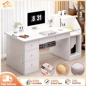 Study Table With Drawer Computer Table With Keyboard Tray Study Desk Table With Bookshelf Student Study Writing Table Computer Shelf - Lazada