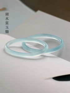 High Ice Agate Bracelets Womens round Bar Jadeite Bangle Pair Ancient Style Match Girl Gift Fashion Jewelry Accessories