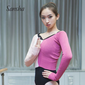 Autumn and Winter Sansha Sansha Dance Sweater Exercise Clothing Womens Adult Ballet Clothing Knitted Thermal Long Sleeve Top
