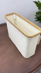The bathroom tissue storage basket features transparent design for easy visibility and dust-proof storage.