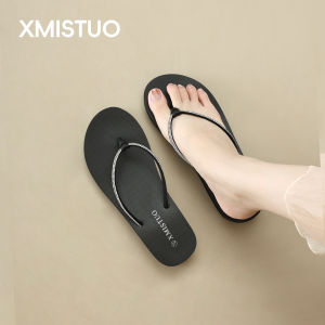 XMISTUO | Crystal Embellished Thick Sole Flip Flop