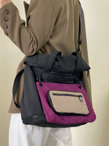 Multifunctional Three-Way Large Capacity Waterproof Foldable Travel Tote Bag Shoulder Bag Casual Contrast Color Crossbody Bag