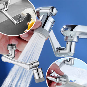 1080° Rotatable Extension Faucet Sprayer Head 2 Spray Modes Universal Bathroom Tap Extend Adapter Aerator ABS Plastic Faucet