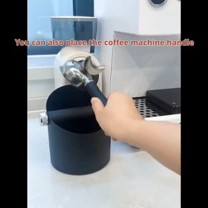 Gemilai‘s Coffee grounds bucket anti slip shock-absorbing durable  brand new ABS material  Commercial coffee shop with large capacity circular grounds bucket equipped with detachable crushing rod
