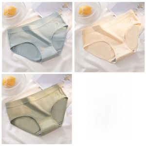 miiow | Pure Cotton Antibacterial Womens Underwear Breathable Mid-Waist Triangle Shorts Seamless Comfortable Innerwear For Young Girls