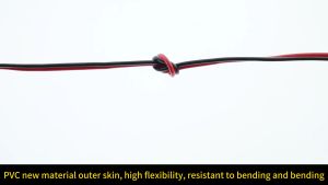 Wire Cable Dual Color Parallel Line Soft Power Line LED Speaker Red Black 2 Core 1 Square Sheath Line