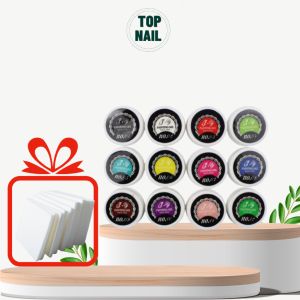 Sét sơn gel vẽ nail trang trí móng 12 ô Set màu vẽ gel móng tay chân màu nước đặc