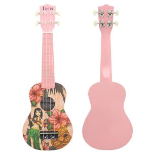 IRIN | IRIN 21 Inch Ukulele 4 Strings Guitar Hawaiian Girl Mini Guitarra Basswood Ukulele Stringed Musical Instrument Beginner Gifts