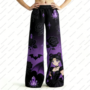 Bandai | Womens Pajama Pants Darkness Pretty Soldier Sailor Moon Pants Cute Cartoon long Pants Sleep Sleepwear Bottoms Pants Trousers