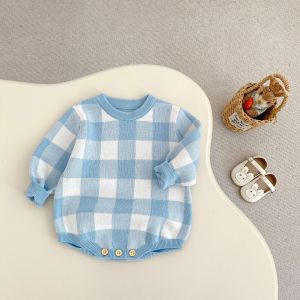 0-3 year old baby autumn new clothing exquisite and cute girl plaid flying sleeve top blue top