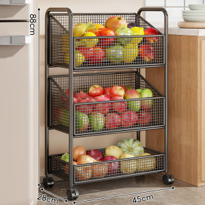 WUBUWEI | Multifunctional Kitchen Shelving Unit with Wheels