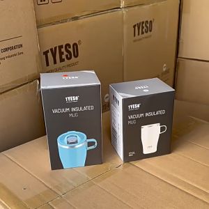 TYESO ขนาด400ML.และ500ML. แก้วกาแฟ แก้วสแตนเลส304 เก็บความเย็น แก้วสุญญากาศ แก้วใส่น้ำร้อน