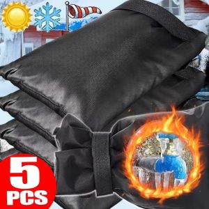 5ชิ้น Penutup Kran กลางแจ้งฤดูหนาวกันน้ำกันสนิมก๊อกน้ำในสวนป้องกันการแช่แข็งถุงเท้าหนาขึ้นก๊อกน้ำเคสกันกระแทก