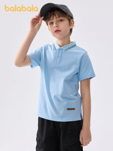 balabala Boys Polo T-Shirt Breathable Cooling Top Summer 2025