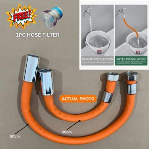 Rotatable Water Faucet Tube Pipe Hose Extender Adapter with Adjustable flexible Extension Hose DV