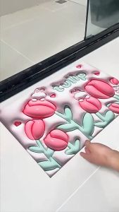 3 PCS RANDOM Keset Kaki Diatomite 3D Karakter Lucu 40 cm x 60 cm Bahan Anti Slip