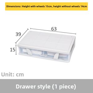 Under Bed Storage Box Drawer Type with Wheels