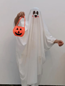 (Sẵn HCM) Áo chùm Ma trắng Halloween cho bé trai bé gái hóa trang Halloween áo Ma Casper