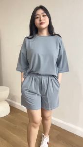 SOLA Set Kaos Wanita & Celana Highwaist: Lounge Wear Berkualitas