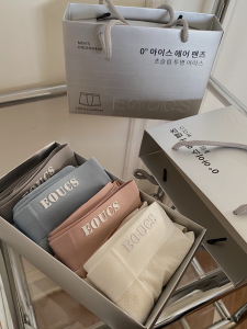 Eoucs ต้นฉบับเกาหลีเครื่องปรับอากาศน้ําแข็งออกซิเจนชุดชั้นในชายน้ําแข็ง ผ้าไหม สูง ยืดได้ ไม่มีการดัดผม ระบายอากาศได้ดี นักมวยเอวกลาง