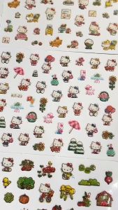 New Sanrio Manicure Stickers: Cute Stickers Cartoon Children's Manicure Little Girl Kuromi Animal Nail Stickers