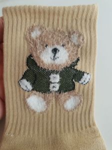 ถุงเท้าการ์ตูนลายหมี 1 คู่