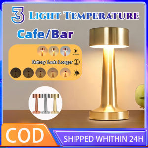 LED Table Lamp Indoor Lighting Desk Light Night Light Touch Sensor Wireless Bedroom Light Three Light-Color Transformations Table Light Apply to Bar Cafe Hotel Bedroom