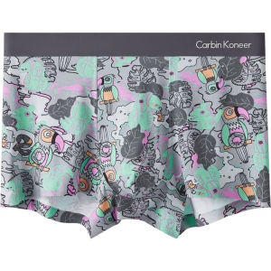 CarbinKoneer | กางเกงบ็อกเซอร์ชาย CarbinKoneer Ice Silk ไร้ตะเข็บ กางเกงขาสั้นกีฬาแบบไร้ตะเข็บ ผ้าไนลอน ป้องกันแบคทีเรีย ทรงห้ามสวมใส่ 4 ชิ้น