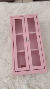 Tabletop Storage Mini Cabinet Bedroom Storage Cabinet Stationary Organizer Collection Display Rack Steel Metal Cupboard Girlfriend Gift