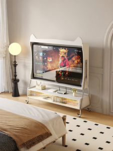 HETU | Moveable Cream-style New French Retro Bedroom TV Stand 75 Inch