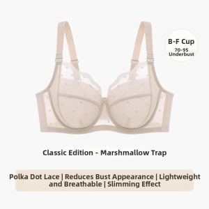 Womens Ultra-thin Minimizer Bra with Side Support for Plus Size