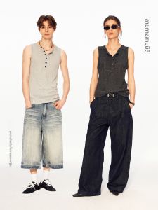 Henley Neck Sleeveless Tank Top Stripe Breathable and Cooling Slim Fit Summer