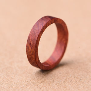 Handmade Wooden Rings Couples Set Purple Sandalwood Mens Womens Ethnic Style Engraved Finger Ring Jewelry Accessory