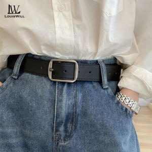 LouisWill Fashion Women Belts Retro Elegant Needle Buckle Design Adjustable Girls Ladies Belt Soft PU Long Straps Waistbands Dress Coat Alloy Buckle Decorations