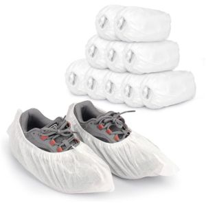 100Pack Disposable Shoe Covers Boot Non-Slip Large Foot Booties for Indoors Contractors Floor Carpet Shoe Coverings Protectors