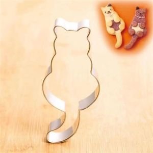 1 PCS Kitchen Cookie Cutter Cat Shaped Aluminium Mold Sugarcraft Cake Cookies Pastry Baking Cutter Mould Cake Decorating Tools