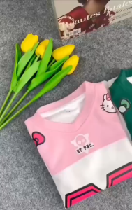 Setelan anak perempuan "JERSEY88" celana cargo 3-12 tahun baju anak perempuan terbaru