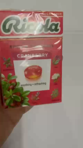 Viên Ngậm Thảo Mộc Ricola Cranberry (vị Nam Việt QUất) không Đường Hộp 40G nhập khẩu Thụy Sĩ