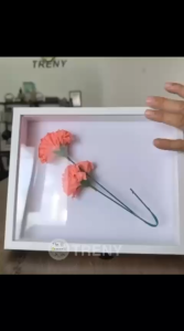 3cm 3D Hollow Art Flower Frame Wood Frame Photo Quilling/ Duit Hantaran/Wood Transparent Photo Frame 3cm手工相框