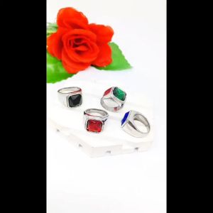 CINCIN COWO TITANIUM KOTAK BIG KING SILVER FASHION ANTI KARAT DAN ANTI LUNTUR (COD)