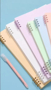 Bayar Di Tempat - Notebook Spiral Aesthetic Minimalis / Buku Catatan Warna Pastel Estetik