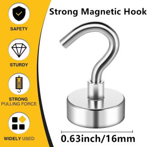 3/6Pcs Magnetic Hooks Heavy Duty Strong Magnets with Metal Hooks for Refrigerator Kitchen Workplace