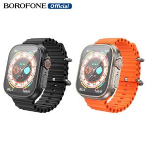 【เวอร์ชั่นโทร】BOROFONE BD3 Ultra สมาร์ทวอทช์สำหรับทุกเพศ 1.96 นิ้วหน้าจอสัมผัสเต็มรูปแบบอัลตร้าสมาร์ทสปอร์ตฟิตเนสนาฬิกา IP67 บลูทูธกันน้ำ 5.0 สำหรับสมาร์ทโฟนทุกรุ่น