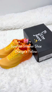 SURE FEET Outdoor Sports Shoes (SF2011) | Orange x Yellow | Breathable Lightweight Sneakers for Men & Women