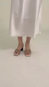 SANVIN Shoes | MONICA Heels Jeans 5cm Denim OatDenimWhiteOat White