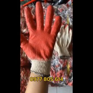 [20 ĐÔI] Combo 20 đôi găng tay len phủ sơn đỏ dày đẹp găng tay bảo hộ lao động bao tay lao động